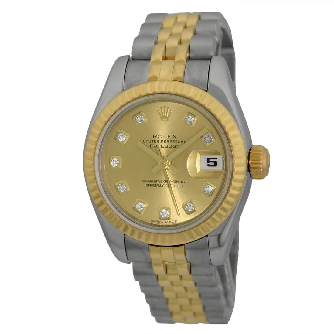 ROLEX STAINLESS STEEL & 18K YELLOW GOLD 26MM DATEJUST 179173 BOX WARRANTY: ROLEX STAINLESS STEEL & 18K YELLOW GOLD 26MM DATEJUST 179173 BOX WARRANTY BRAND: Rolex Model: Datejust Reference No: 179173 Case Measurements: Case Diameter: 26mm Case Thickness: 10mm Water Resistance