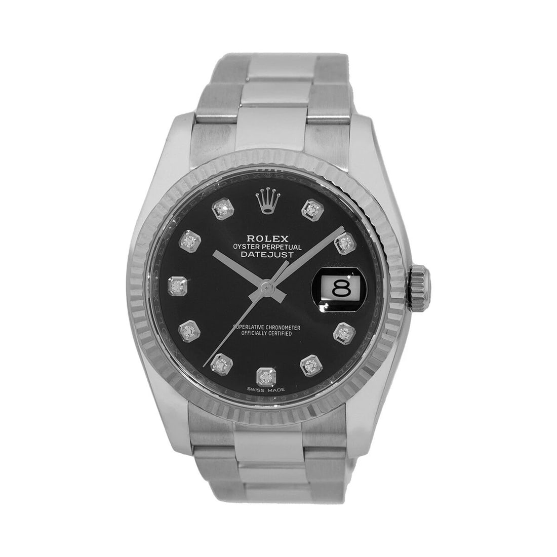 ROLEX STAINLESS STEEL 36MM DATEJUST FACTORY DIAMOND 116234 BOX WARRANTY MINTY: ROLEX STAINLESS STEEL 36MM DATEJUST FACTORY DIAMOND 116234 BOX WARRANTY MINTY ROLEX Stainless Steel 36mm "Datejust" Diamond 116234 box waranty Pre-Owned Stainless Steel 36mm Rolex "Datejust" 116234 Br