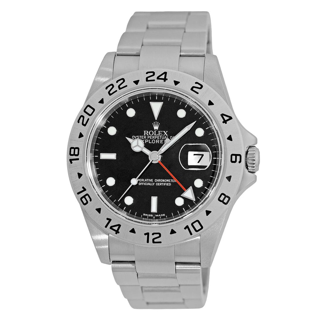 ROLEX STAINLESS STEEL 40MM EXPLORER II 16570T WARRANTY BOX MINTY: ROLEX STAINLESS STEEL 40MM EXPLORER II 16570T WARRANTY BOX MINTY BRAND: Rolex Model: Explorer II Reference No: 16570 Gender: Gent’s Movement: Handmade Swiss Chronometer Certified(COSC) Automatic Mov
