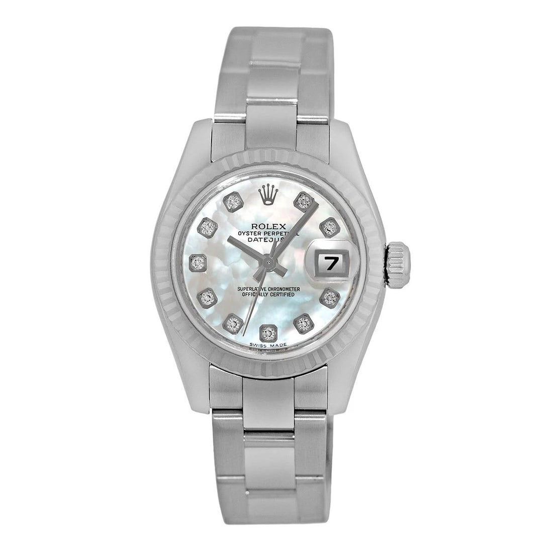ROLEX STAINLESS STEEL 26MM DATEJUST 179174 MOTHER-OF-PEARL BOX WARRANTY: ROLEX STAINLESS STEEL 26MM DATEJUST 179174 MOTHER-OF-PEARL BOX WARRANTY ROLEX Stainless Steel 26mm Datejust 179174 Box MINTY Warranty Pre-Owned Lady's Stainless Steel 26mm Rolex "Datejust" Brand: Role