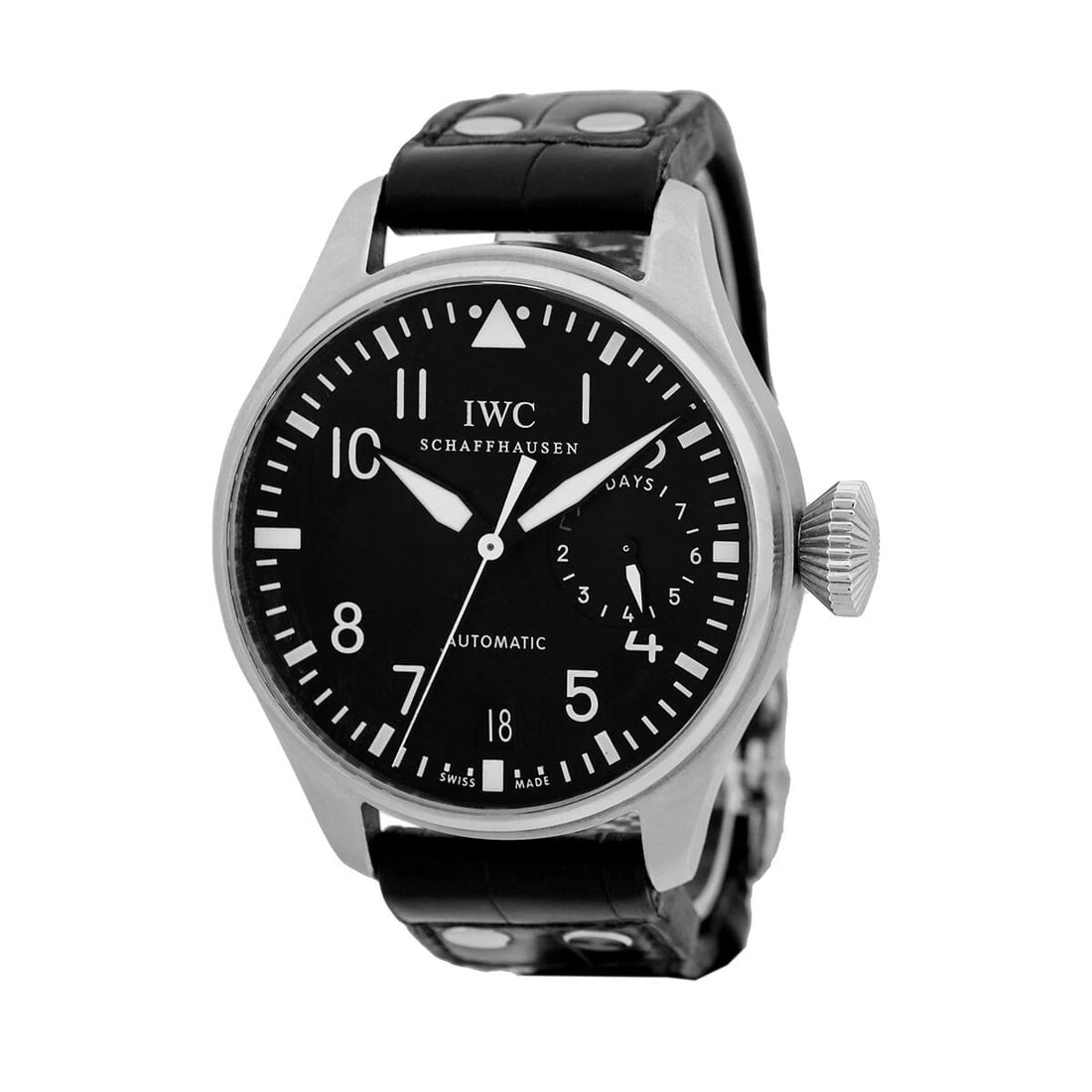 IWC STAINLESS STEEL 46MM 7 DAY POWER RESERVE BIG PILOT IW 5004 BOX WARRANTY: IWC STAINLESS STEEL 46MM 7 DAY POWER RESERVE BIG PILOT IW 5004 BOX WARRANTY IWC Stainless Steel 46mm "Big Pilot" 7 Days Power Reserve Date # IW 5004 Box Warranty Gent's Stainless Steel IWC "Big Pilot"