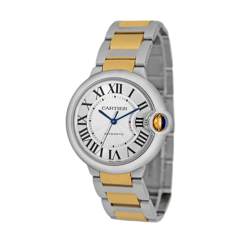 CARTIER STAINLESS STEEL & 18K YELLOW GOLD 36MM BALLON BLEU DE CARTIER W2BB0030 (1 of 2)