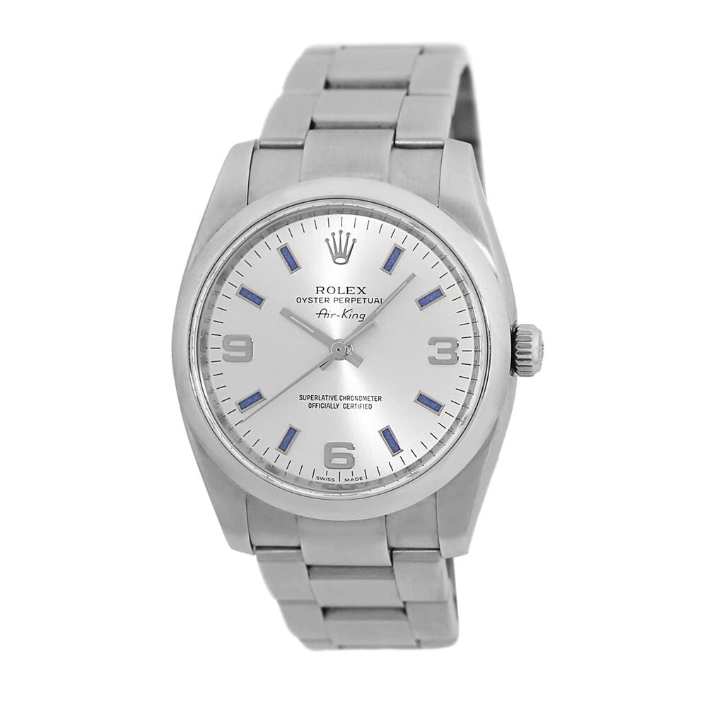 ROLEX STAINLESS STEEL 34MM ROLEX AIR-KING 114200 WARRANTY 2022 BOX MINTY (1 of 2)