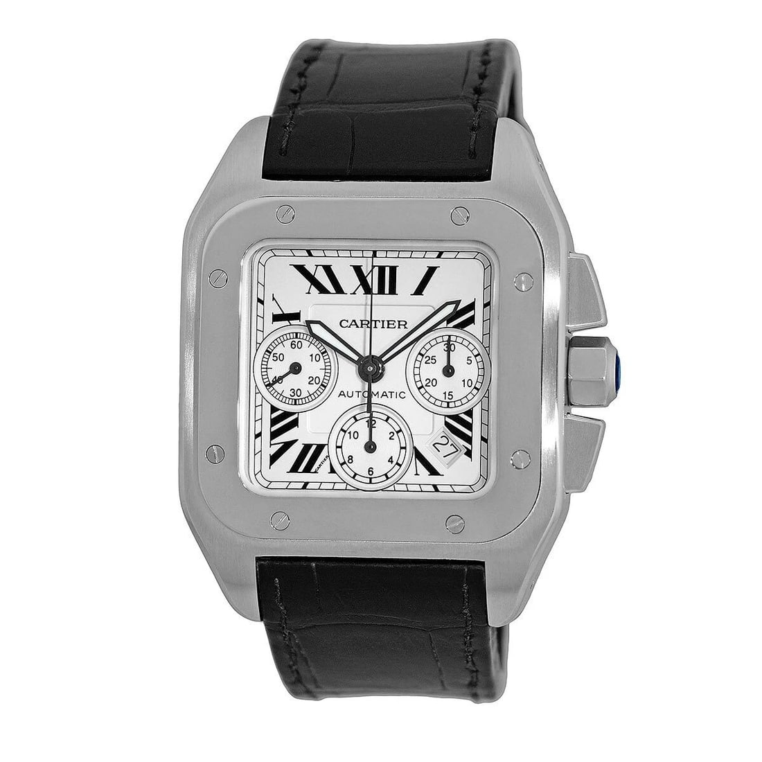 CARTIER STAINLESS STEEL 41MM SANTOS 100 XL W20090X-2740 BOX WARRANTY MINTY: CARTIER STAINLESS STEEL 41MM SANTOS 100 XL W20090X-2740 BOX WARRANTY MINTY CARTIER Stainless Steel 41mm Santos 100 XL W20090X-2740 Box Warranty MINTY Gent's Stainless Steel 41mm Cartier "Santos 100 XL