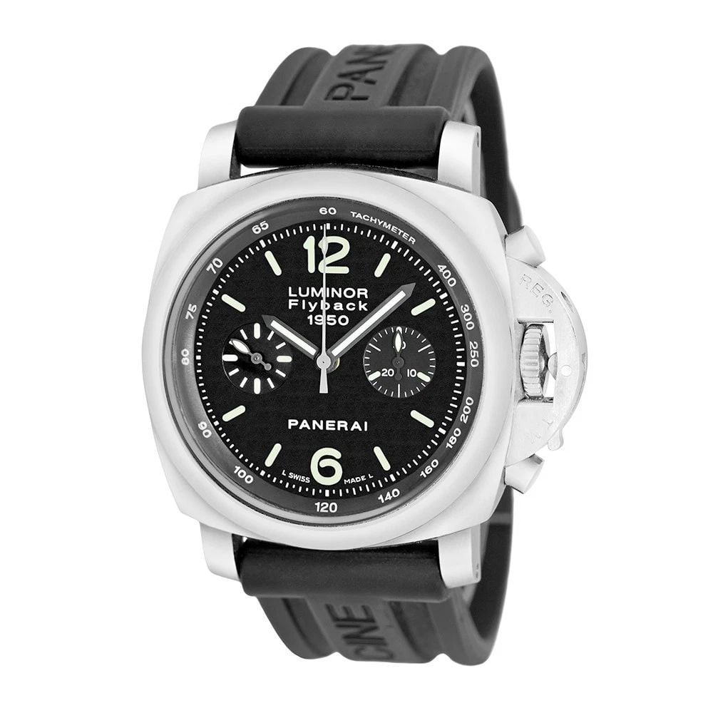 PANERAI STAINLESS STEEL 44MM PAM 00212 LUMINOR 1950 FLYBACK WARRANTY BOX: PANERAI STAINLESS STEEL 44MM PAM 00212 LUMINOR 1950 FLYBACK WARRANTY BOX BRAND: Panerai Model: Luminor 1950 Flyback Reference No: PAM 00212 Gender: Gent’s Movement: Handmade Swiss Automatic Movement
