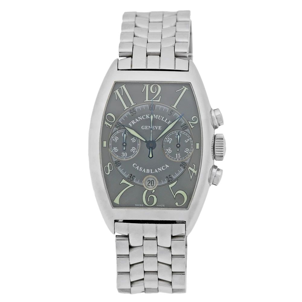 FRANCK MULLER STAINLESS STEEL 40MM CASABLANCA CHRONOGRAPH 8885 BOX WARRANTY (1 of 2)