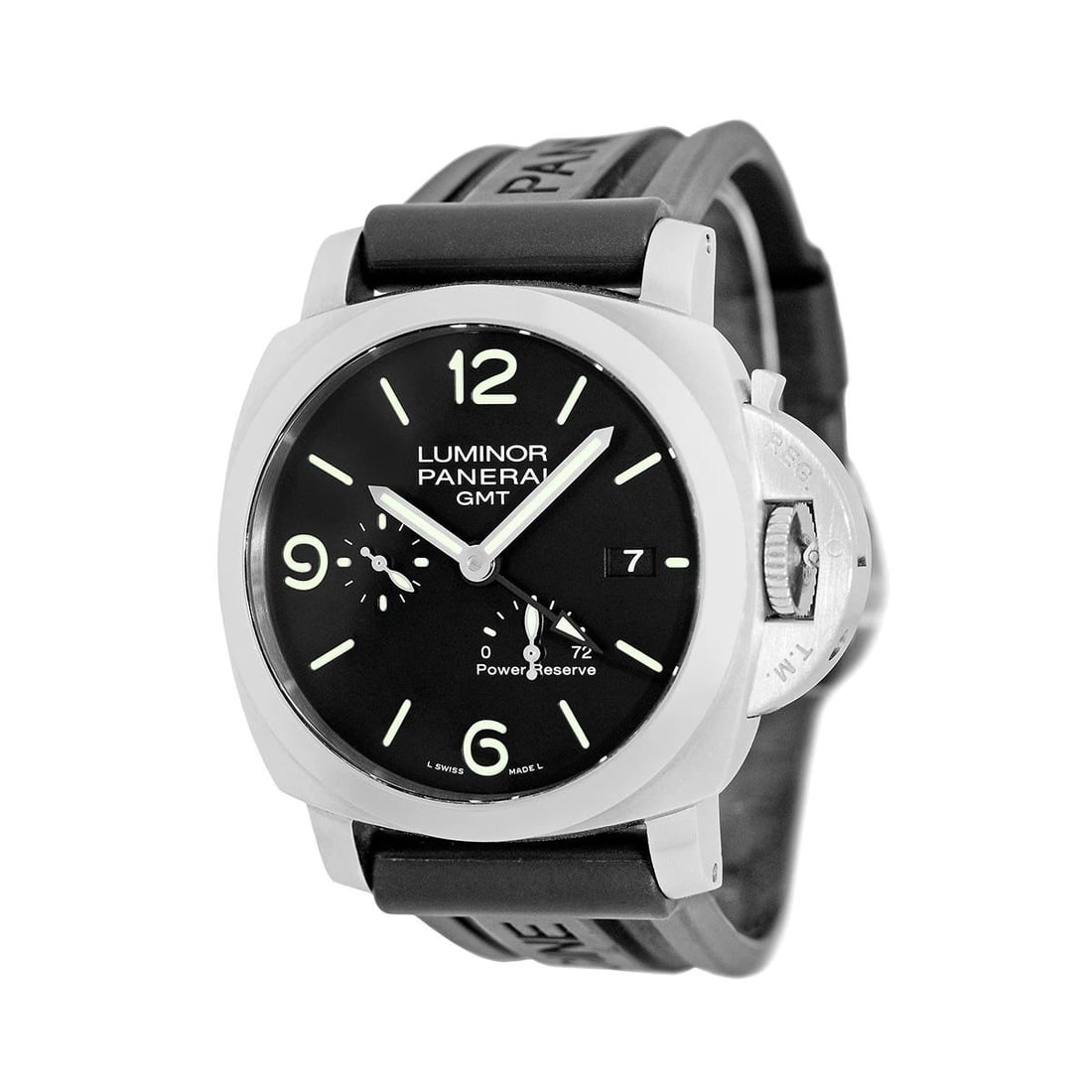 PANERAI STAINLESS STEEL 44MM PAM 321 LUMINOR 1950 3 DAYS GMT WARRANTY BOX MINTY (1 of 2)