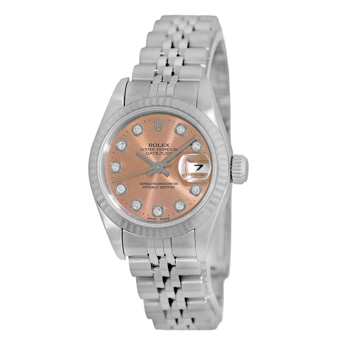 ROLEX STAINLESS STEEL 26MM DATEJUST 69174 BOX MINTY WARRANTY: ROLEX STAINLESS STEEL 26MM DATEJUST 69174 BOX MINTY WARRANTY ROLEX Stainless Steel 26mm Datejust 69174 Box MINTY Warranty Pre-Owned Lady's Stainless Steel 26mm Rolex "Datejust" Brand: Rolex Model: Dat