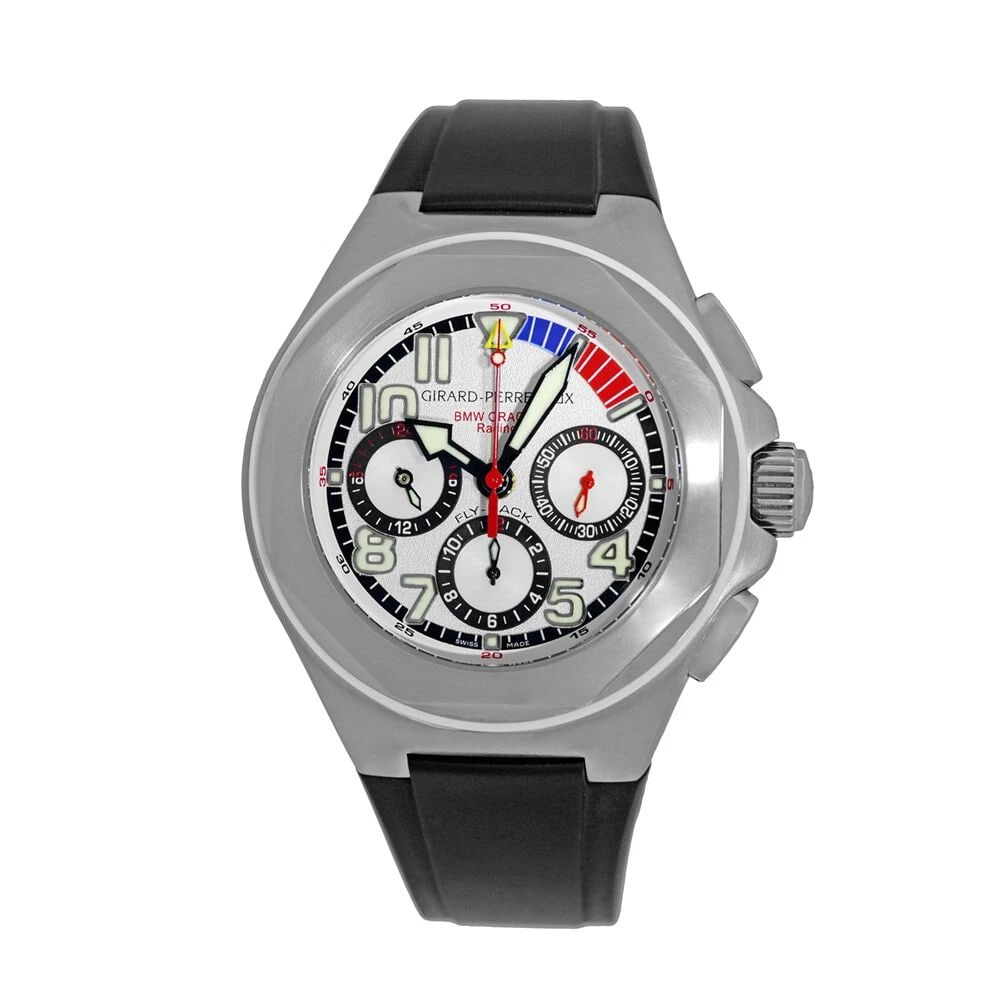 GIRARD PERREGAUX STAINLESS STEEL 46MM USA 98 BMW ORACLE RACING CHRONOGRAPH 80175: GIRARD PERREGAUX STAINLESS STEEL 46MM USA 98 BMW ORACLE RACING CHRONOGRAPH 80175 GIRARD PERREGAUX Stainless Steel 46mm Limited Edition Laureato "USA 98 BMW Oracle Racing" Fly-Back Chronograph. Gent'sS
