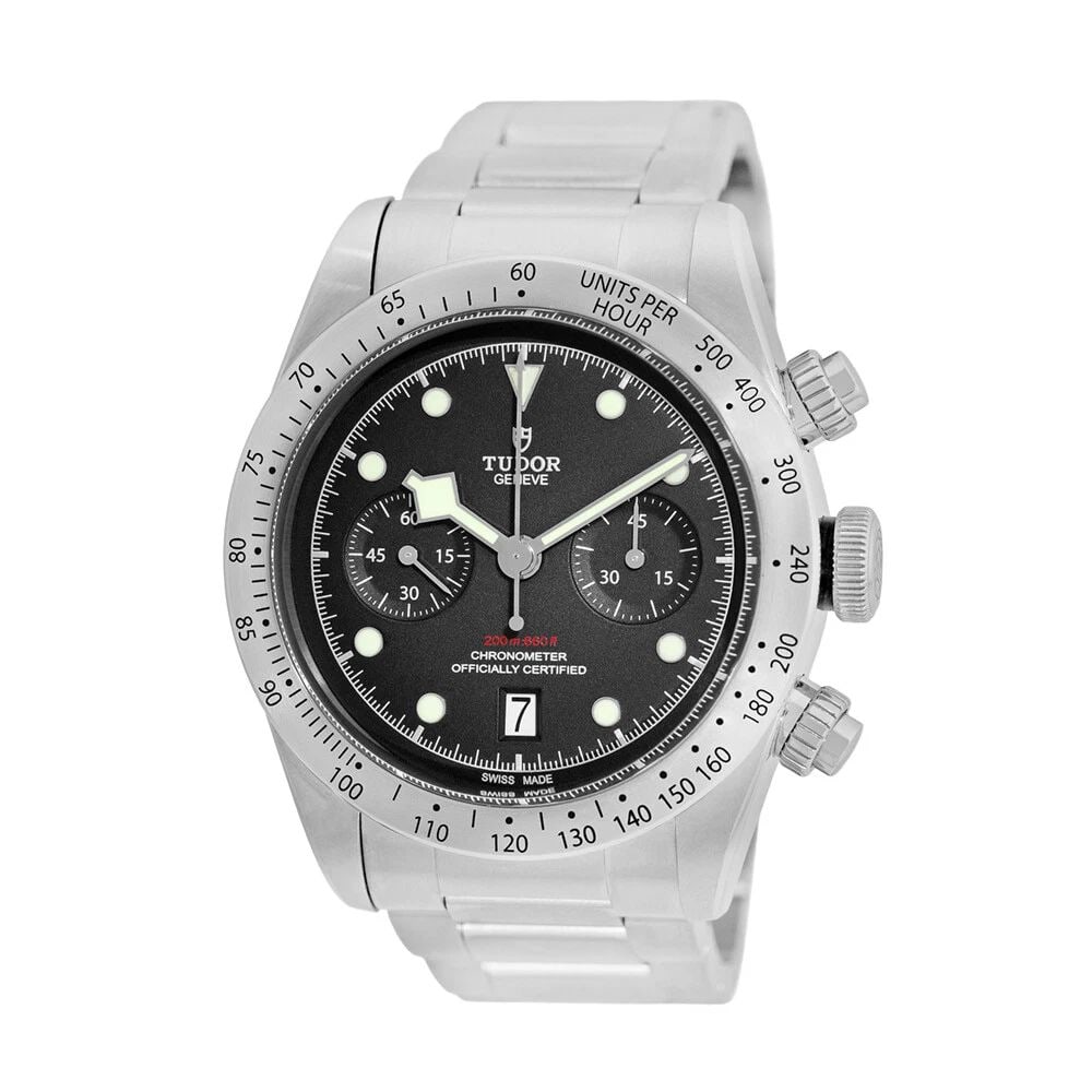 TUDOR STAINLESS STEEL 41MM HERITAGE BLACK BAY CHRONOGRAPH BOX WARRANTY 2023 NEW (1 of 2)