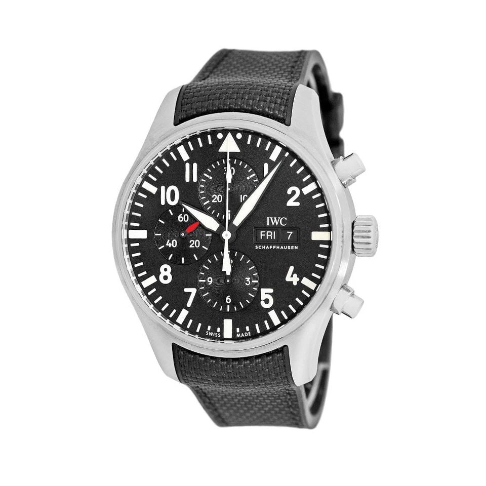 IWC STAINLESS STEEL 43MM PILOT AUTOMATIC CHRONOGRAPH IW 3777 2019 WARRANTY MINTY: IWC STAINLESS STEEL 43MM PILOT AUTOMATIC CHRONOGRAPH IW 3777 2019 WARRANTY MINTY IWC Stainless Steel 43mm Pilot Automatic Chronograph Gent's Stainless Steel 43mm IWC "Pilot" Automatic Chronograph Bran