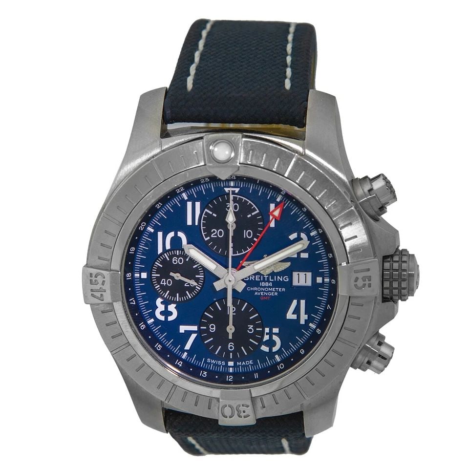 BREITLING STAINLESS STEEL AVENGER GMT CHRONOGRAPH A24315 BOX WARRANTY MINTY: BREITLING STAINLESS STEEL AVENGER GMT CHRONOGRAPH A24315 BOX WARRANTY MINTY BREITLING Stainless Steel "Avenger GMT" Chronograph A24315Box Warranty Gent's Stainless Steel Breitling "Avenger GMT" Chrono