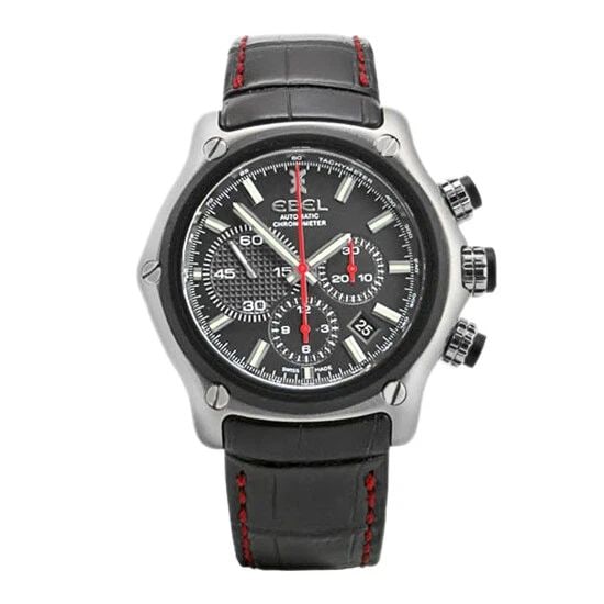 EBEL STAINLESS STEEL 45MM 1911 CHRONOGRAPH BTR 9137L73 BOX WARRANTY NEW (1 of 2)