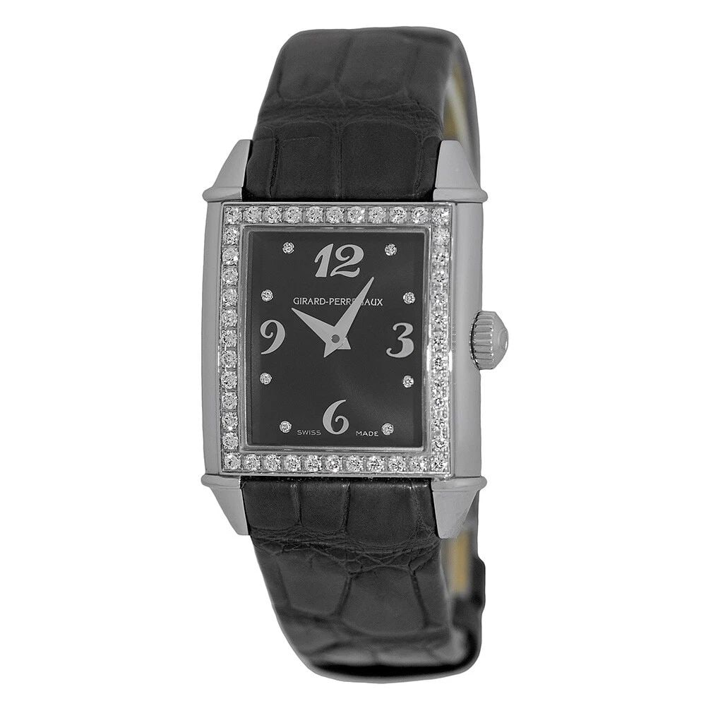 GIRARD PERREGAUX STAINELESS STEEL DIAMOND VINTAGE LADY BOX WARRANTY UNWORN 25890 (1 of 2)