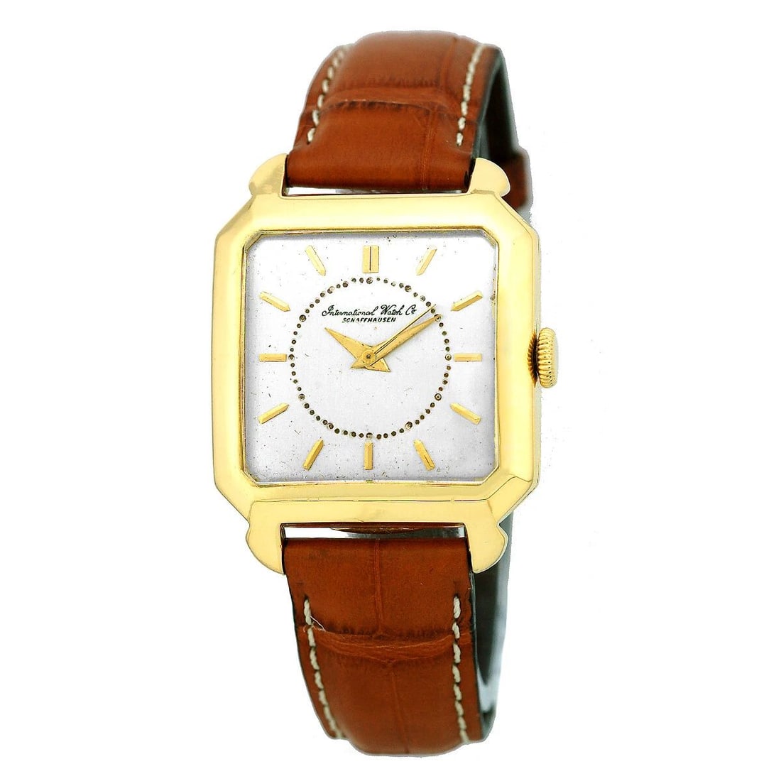 IWC VINTAGE 18K YELLOW GOLD CUSHION SHAPE TANK AUTOMATIC LIFETIME WARRANTY: IWC Vintage 18K Yellow Gold Tank Vintage Gent's 18K Yellow Gold IWC "Tank" Automatic Item #: CT28626 BRAND IWC Model: Tank Gender: Gent’s Movement: Handmade Swiss Automatic Movement(Caliber 1125) Ca