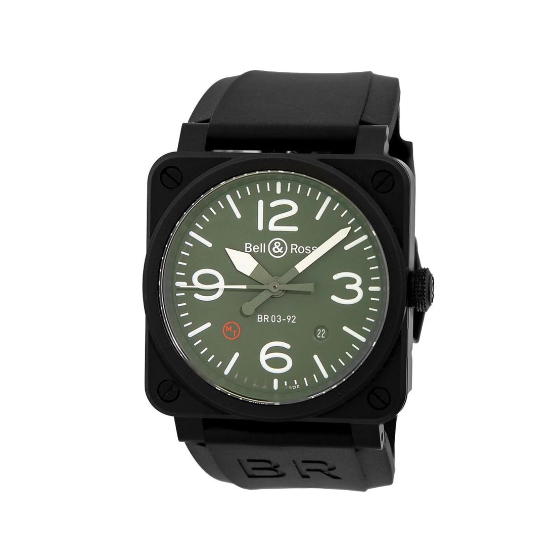 BELL & ROSS BLACK CERAMIC 42MM BR03-92 MILITARY TYPE BOX WARRANTY: BELL & ROSS BLACK CERAMIC 42MM BR03-92 MILITARY TYPE BOX WARRANTY BRAND: Bell & Ross Model: "BR03-92" Military Type Reference No: BR03-92-MIL-CE Gender: Gent’s Movement: Handmade Swiss Automatic Mov