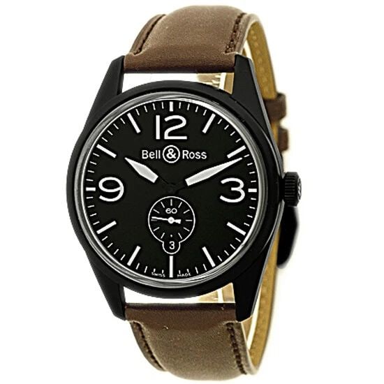 BELL & ROSS BLACK PVD STAINLESS STEEL 41MM BR123-95 VINTAGE BOX WARRANTY NEW (1 of 2)