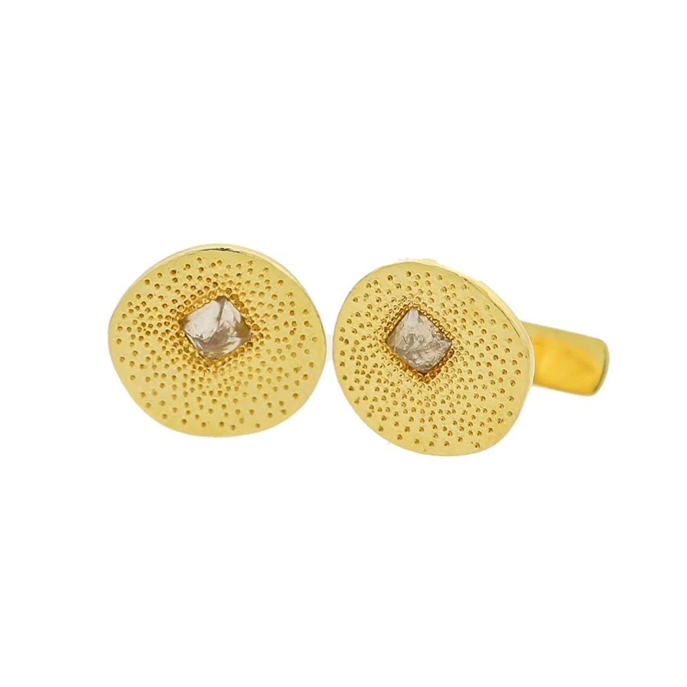 GENT'S 18K YELLOW GOLD DE BEERS TALISMAN BABYLON DIAMOND CUFFLINKS (1 of 2)