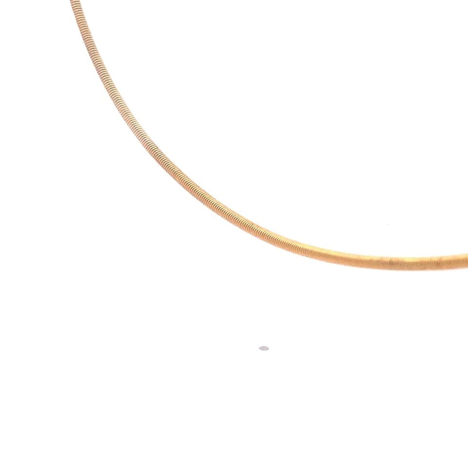 YELLOW GOLD CABLE NECKLACE 14K 2MM FLEX COLLAR STYLE: This fine gold necklace is a 14k collar-style necklace with a push lock closure. It is perfect for special occasions like Mother's Day, Christmas, anniversary, birthday, and Valentine's Day. The neckl