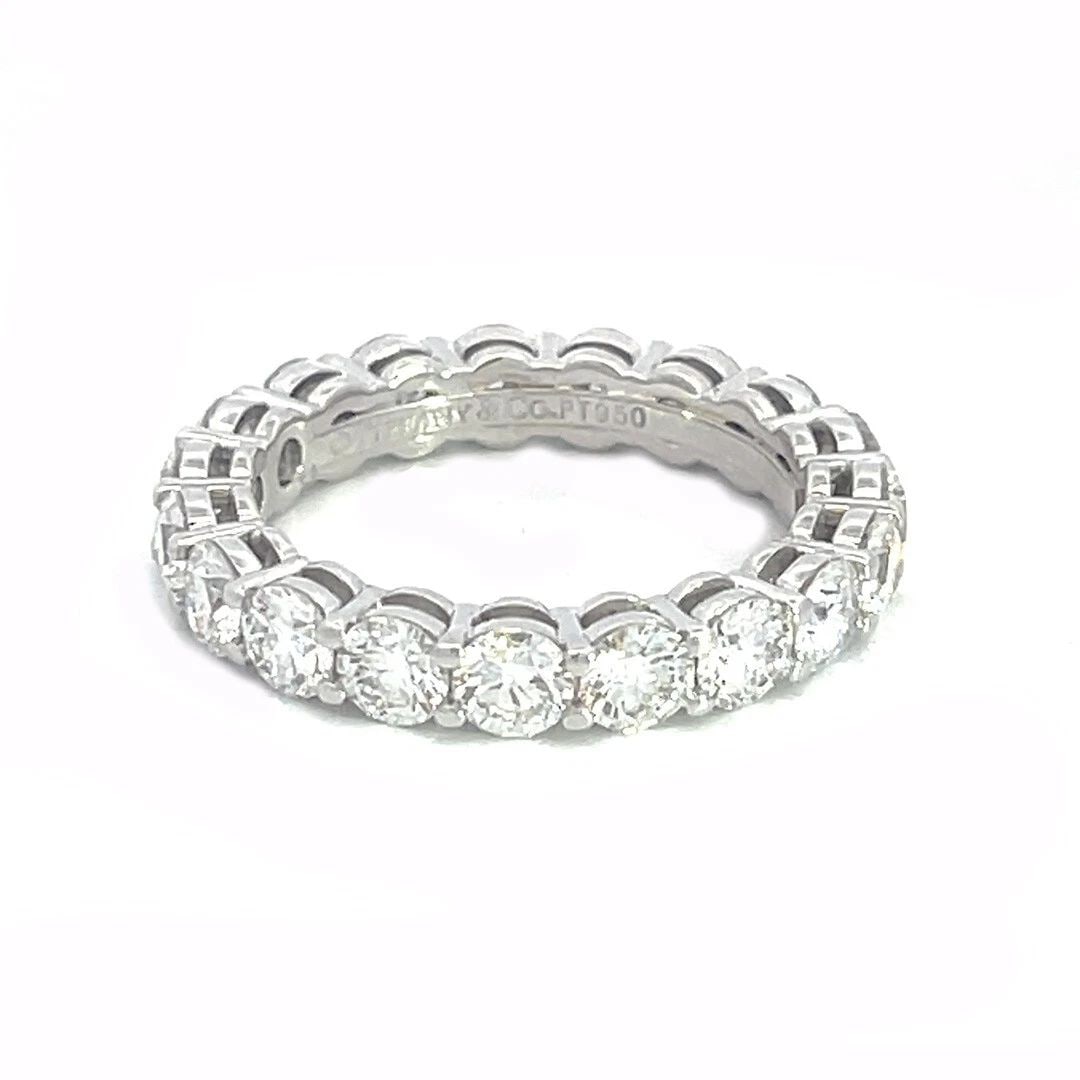 TIFFANY & CO. FOREVER DIAMOND BAND 2.86CT PLATINUM WEDDING PAPER (1 of 2)