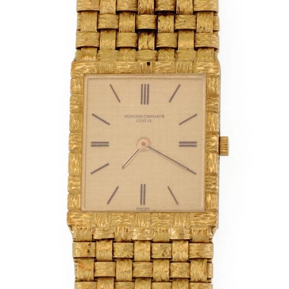 VACHERON CONSTANTIN MEN'S WATCH HAND WIND 18K YELLOW GOLD BASKET WEAVE (1 of 1)
