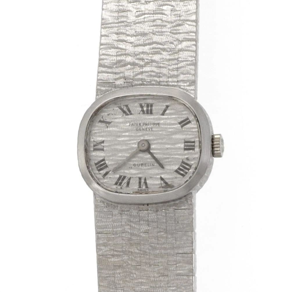 VINTAGE PATEK PHILIPPE 18K WHITE GOLD HAND WIND LADIES WRISTWATCH 5" LONG: VINTAGE PATEK PHILIPPE 18K WHITE GOLD HAND WIND LADIES WRISTWATCH 5" LONG VINTAGE PATEK PHILIPPE 18K WHITE GOLD HAND WIND LADIES WRISTWATCH 5" LONG Vintage Patek Philippe 18k White Gold Hand Wind Ladi
