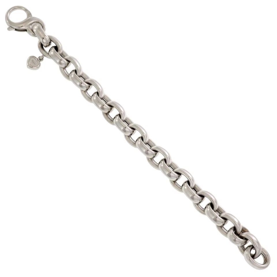 CHOPARD LES CHAINES BRACELET 18K WHITE GOLD 12.5MM OVAL CHAIN LINK: CHOPARD LES CHAINES BRACELET 18K WHITE GOLD 12.5MM OVAL CHAIN LINK CHOPARD LES CHAINES BRACELET 18K WHITE GOLD 12.5MM OVAL CHAIN LINK Chopard Les Chaines 18k White Gold 12.5mm Oval Chain Link Bracelet