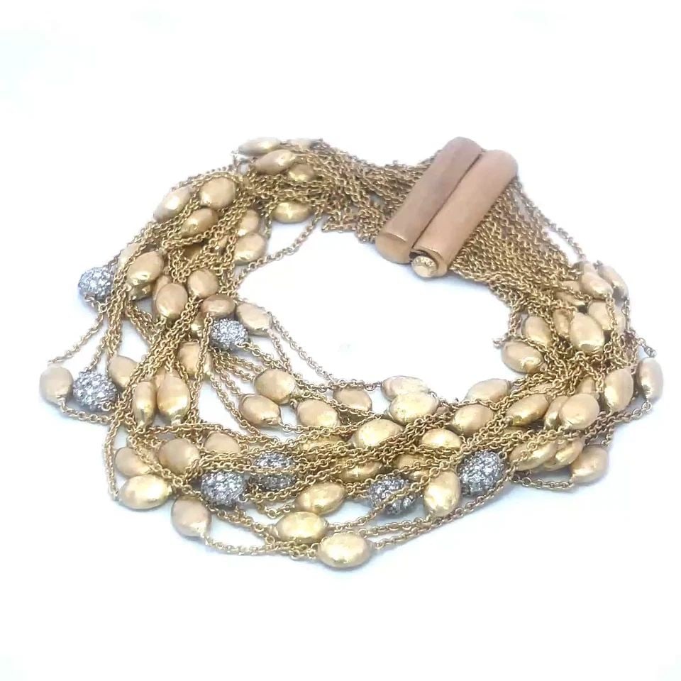 MARCO BICEGO SIVIGLIA GOLD BRACELET DIAMOND 18K YELLOW MULTI-STRAND BEADED (1 of 1)
