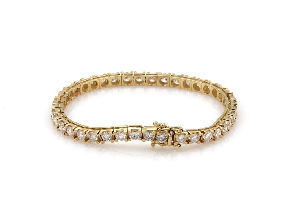 TENNIS BRACELET 14K YELLOW GOLD 5.60 CARAT DIAMOND SQUARE LINK: TENNIS BRACELET 14K YELLOW GOLD 5.60 CARAT DIAMOND SQUARE LINK TENNIS BRACELET 14K YELLOW GOLD 5.60 CARAT DIAMOND SQUARE LINK 14k Yellow Gold Carat Diamond Square Link Tennis Bracelet Description This