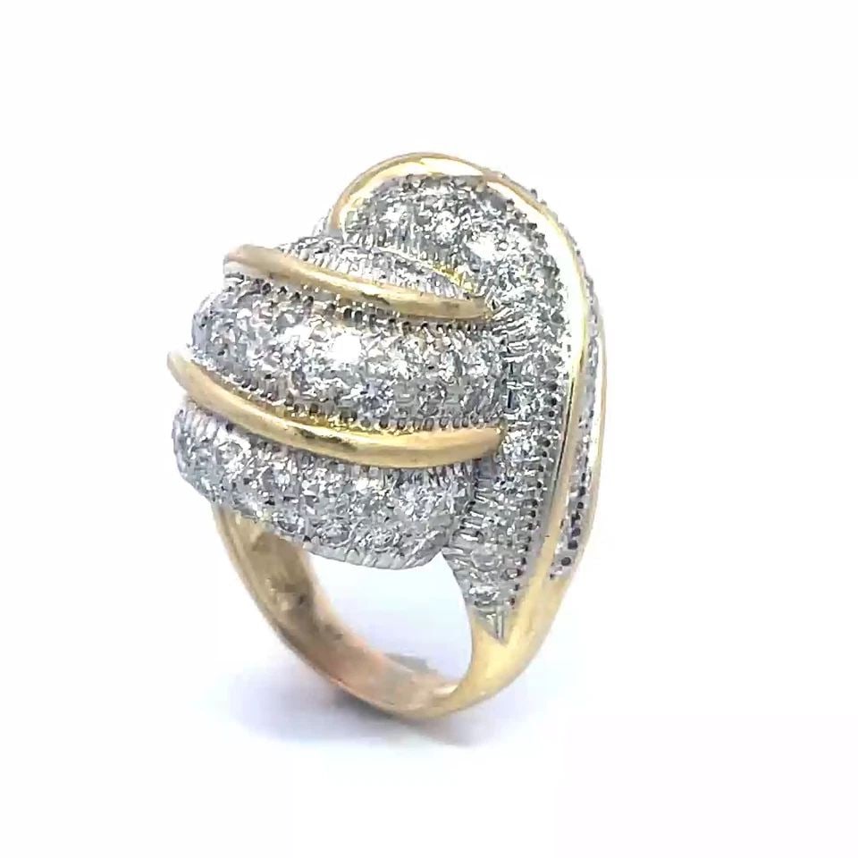 70736 MITCHELL ROTKEL GOLD RING DIAMOND 3.8CT 14K YELLOW PAVE SET DOME STYLE: 70736 MITCHELL ROTKEL GOLD RING DIAMOND 3.8CT 14K YELLOW PAVE SET DOME STYLE 70736 MITCHELL ROTKEL GOLD RING DIAMOND 3.8CT 14K YELLOW PAVE SET DOME STYLE This eye-catching diamond ring is by designer 