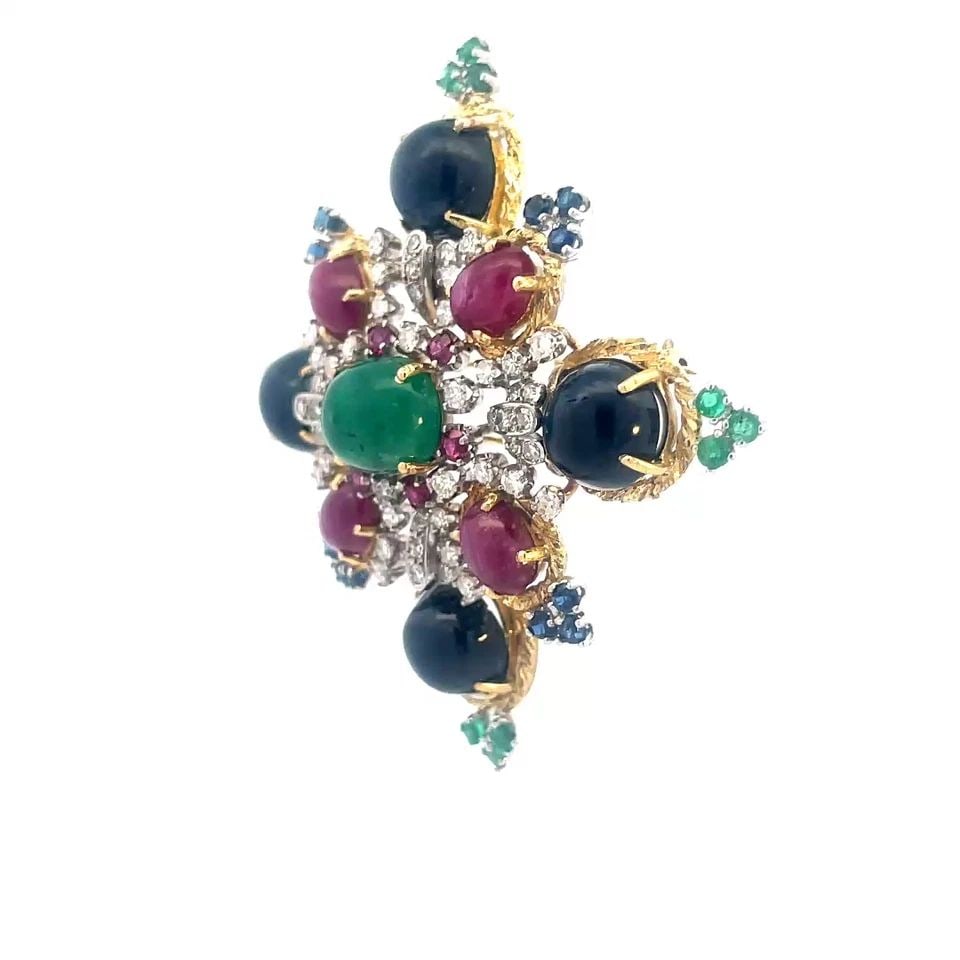 JACK GUTSCHNEIDER GOLD DIAMOND BROOCH 18K 14K GEMSTONE FLORAL STYLE: JACK GUTSCHNEIDER GOLD DIAMOND BROOCH 18K 14K GEMSTONE FLORAL STYLE JACK GUTSCHNEIDER GOLD DIAMOND BROOCH 18K 14K GEMSTONE FLORAL STYLE Elevate your jewelry collection with this wonderful Jack Gutschn