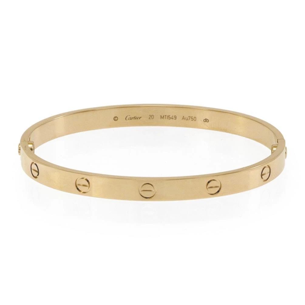 CARTIER LOVE 18K YELLOW GOLD CLASSIC MODEL BANGLE SIZE 20 W/CERT & SCREWDRIVER: CARTIER LOVE 18K YELLOW GOLD CLASSIC MODEL BANGLE SIZE 20 W/CERT & SCREWDRIVER CARTIER LOVE 18K YELLOW GOLD CLASSIC MODEL BANGLE SIZE 20 W/CERT & SCREWDRIVER Cartier Love 18k Yellow Gold Classic Model