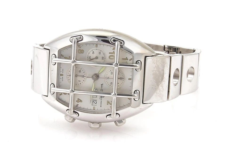 MEN'S WATCH VAN DER BAUWEDE 800 SILVER MAGNUM AUTOMATIC CAL.35 QUARTERBACK: MEN'S WATCH VAN DER BAUWEDE 800 SILVER MAGNUM AUTOMATIC CAL.35 QUARTERBACK MEN'S WATCH VAN DER BAUWEDE 800 SILVER MAGNUM AUTOMATIC CAL.35 QUARTERBACK The Men's Watch Van Der Bauwede 800 Silver Magnum 
