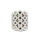 CARLA AMORIM 1.20CT DIAMOND 18K WHITE GOLD MULTI-CIRCLE LONG FINGER RING: CARLA AMORIM 1.20CT DIAMOND 18K WHITE GOLD MULTI-CIRCLE LONG FINGER RING CARLA AMORIM 1.20CT DIAMOND 18K WHITE GOLD MULTI-CIRCLE LONG FINGER RING This chic and fashionable authentic ring is by designe