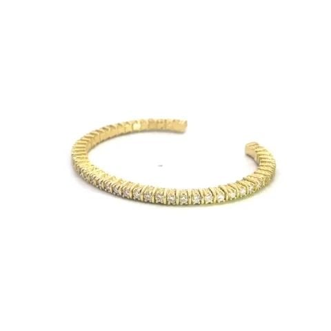 JUDITH RIPKA GOLD DIAMOND CUFF BRACELET 18K YELLOW PRONG SET BEAD ETRUSCAN STYLE: JUDITH RIPKA GOLD DIAMOND CUFF BRACELET 18K YELLOW PRONG SET BEAD ETRUSCAN STYLE JUDITH RIPKA GOLD DIAMOND CUFF BRACELET 18K YELLOW PRONG SET BEAD ETRUSCAN STYLE Chic and authentic by Judith Ripka, th