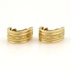 TIFFANY & CO. ATLAS EARRINGS 18K YELLOW GOLD ROMAN NUMERAL OVAL HOOP: TIFFANY & CO. ATLAS EARRINGS 18K YELLOW GOLD ROMAN NUMERAL OVAL HOOP TIFFANY & CO. ATLAS EARRINGS 18K YELLOW GOLD ROMAN NUMERAL OVAL HOOP Tiffany & Co. Atlas 18k Yellow Gold Roman Numeral Oval Hoop Ea