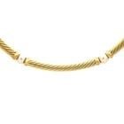 70871 DAVID YURMAN GOLD CHOKER NECKLACE 18K YELLOW PEARLS CABLE STYLE (1 of 2)