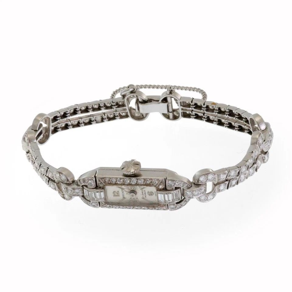 ART DECO BRICHOT 2.5CT DIAMOND PLATINUM SILVER MANUAL LADIES WRISTWATCH: ART DECO BRICHOT 2.5CT DIAMOND PLATINUM SILVER MANUAL LADIES WRISTWATCH ART DECO BRICHOT 2.5CT DIAMOND PLATINUM SILVER MANUAL LADIES WRISTWATCH Art Deco Brichot 2.5ct Diamond Platinum Silver Manual La