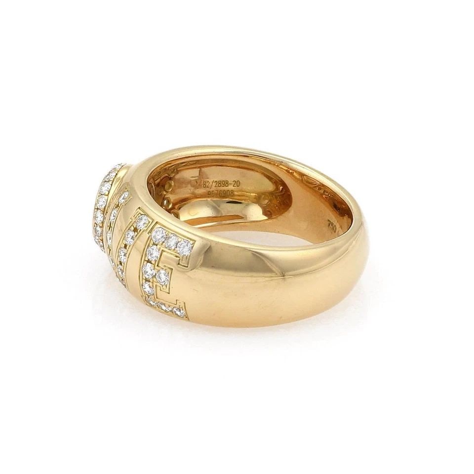 CHOPARD HAPPY DIAMOND 18K YELLOW GOLD LOVE DOME BAND RING SIZE 5: CHOPARD HAPPY DIAMOND 18K YELLOW GOLD LOVE DOME BAND RING SIZE 5 CHOPARD HAPPY DIAMOND 18K YELLOW GOLD LOVE DOME BAND RING SIZE 5 Chopard Happy Diamond 18k Yellow Gold LOVE Dome Band Ring Size 5 Descr