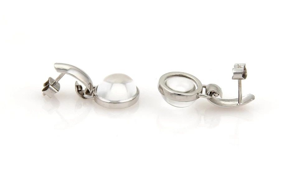 H. STERN GOLD ROCK CRYSTAL RING PENDANT & EARRING SET 18K WHITE SIZE 6.5: H. STERN GOLD ROCK CRYSTAL RING PENDANT & EARRING SET 18K WHITE SIZE 6.5 H. STERN GOLD ROCK CRYSTAL RING PENDANT & EARRING SET 18K WHITE SIZE 6.5 This is an authentic 3-piece set from H. Stern, the ri