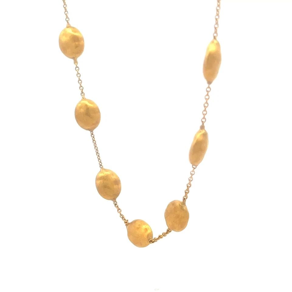 MARCO BICEGO SIVIGLIA GOLD NECKLACE 18K YELLOW SMALL BEAD MOTIF: MARCO BICEGO SIVIGLIA GOLD NECKLACE 18K YELLOW SMALL BEAD MOTIF MARCO BICEGO SIVIGLIA GOLD NECKLACE 18K YELLOW SMALL BEAD MOTIF This lovely authentic necklace is by Marco Bicego from the Siviglia Coll