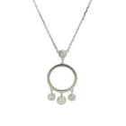CARTIER DIAMOND 18K WHITE GOLD DROP CHARMS CIRCLE PENDANT NECKLACE PAPER (1 of 2)