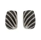 EARRINGS WHITE GOLD BLACK &WHITE DIAMOND ZEBRA PATTERN: EARRINGS WHITE GOLD BLACK &WHITE DIAMOND ZEBRA PATTERN EARRINGS WHITE GOLD BLACK &WHITE DIAMOND ZEBRA PATTERN These earrings are a stunning piece of fine jewelry featuring a black and white diamond ze
