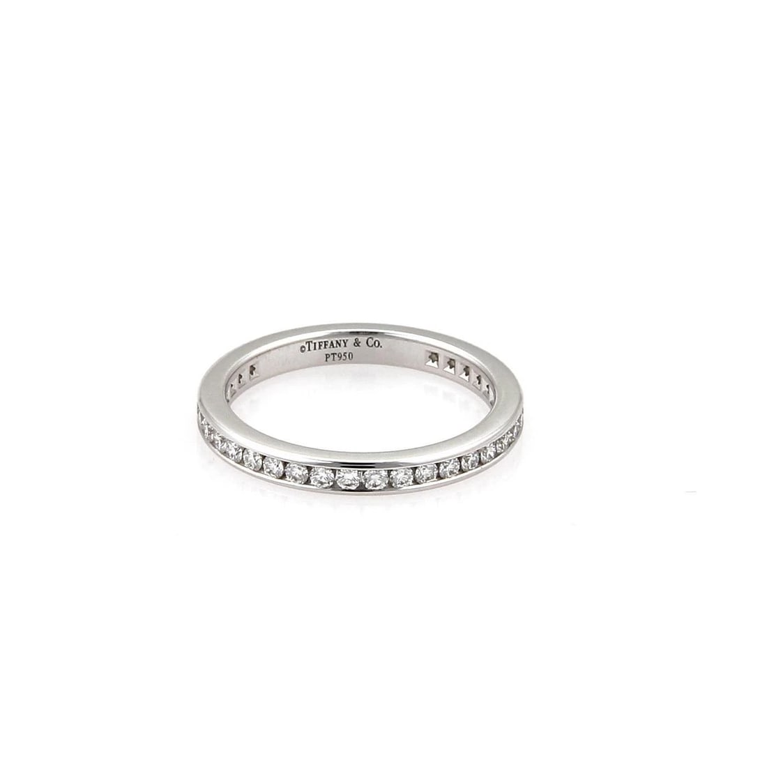 TIFFANY & CO. ETERNITY RING WEDDING BAND DIAMOND PLATINUM SIZE 5.5 (1 of 2)