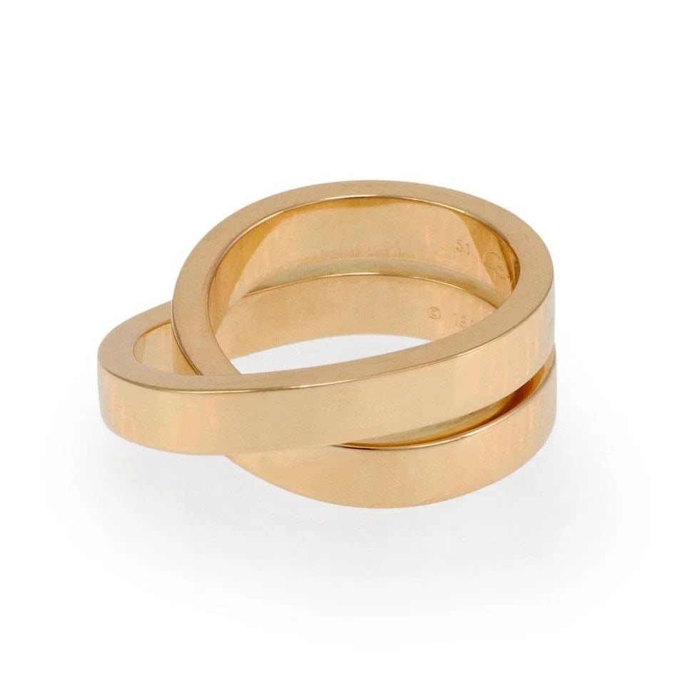 CARTIER RING NOUVELLE VAGUE 18K YGOLD CROSSOVER BAND SIZE EU 51-US 5.5: CARTIER RING NOUVELLE VAGUE 18K YGOLD CROSSOVER BAND SIZE EU 51-US 5.5 CARTIER RING NOUVELLE VAGUE 18K YGOLD CROSSOVER BAND SIZE EU 51-US 5.5 The Cartier Ring Nouvelle Vague in 18k yellow gold feature