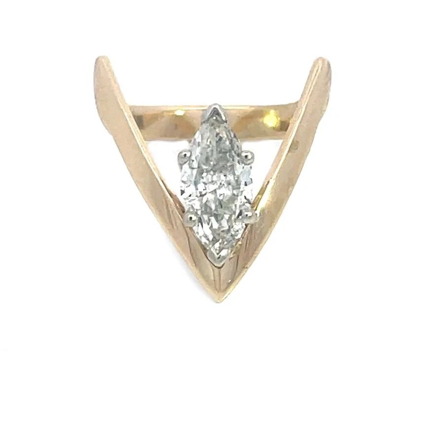 70612 DIAMOND MARQUISE 1.00CT GOLD RING 14K YELLOW V SHAPE SOLITAIRE STYLE: 70612 DIAMOND MARQUISE 1.00CT GOLD RING 14K YELLOW V SHAPE SOLITAIRE STYLE 70612 DIAMOND MARQUISE 1.00CT GOLD RING 14K YELLOW V SHAPE SOLITAIRE STYLE Elevate your jewelry collection with the exquisite