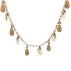 ROBERTO COIN PEARLS GOLD NECKLACE 18K YELLOW DANGLE TEARDROP BEADS STYLE: ROBERTO COIN PEARLS GOLD NECKLACE 18K YELLOW DANGLE TEARDROP BEADS STYLE This charming necklace is by Roberto Coin, it is a stunning piece of fine jewelry featuring 18k yellow gold with a lobster clos