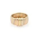 CARTIER RING 18K TRI-COLOR GOLD 8.5MM WIDE DOME BAND SIZE 52-US 5.5: CARTIER RING 18K TRI-COLOR GOLD 8.5MM WIDE DOME BAND SIZE 52-US 5.5 CARTIER RING 18K TRI-COLOR GOLD 8.5MM WIDE DOME BAND SIZE 52-US 5.5 Cartier Vintage 18k Tri-Color Gold 8.5mm Wide Dome Band Ring Siz
