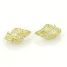 JUDITH RIPKA DIAMOND GOLD EARRINGS 18K YELLOW CURVED SHELL HUGGIE STYLE: JUDITH RIPKA DIAMOND GOLD EARRINGS 18K YELLOW CURVED SHELL HUGGIE STYLE JUDITH RIPKA DIAMOND GOLD EARRINGS 18K YELLOW CURVED SHELL HUGGIE STYLE These elegant earrings are by designer Judith Ripka, the