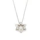 TIFFANY & CO. DIAMOND PLATINUM STAR NECKLACE: TIFFANY & CO. DIAMOND PLATINUM STAR NECKLACE TIFFANY & CO. DIAMOND PLATINUM STAR NECKLACE Tiffany & Co. Diamond Platinum 6 Point Star Pendant & Chain Necklace Description This authentic pendant and ch